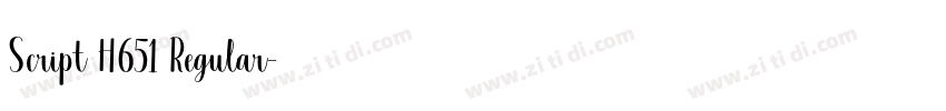 Script H651 Regular字体转换
